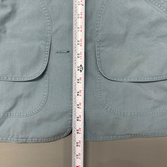 Vintage L.L.Bean Lightweight Field Coat Blue Jacket Plaid Lined Women's Small - Picture 8 of 9